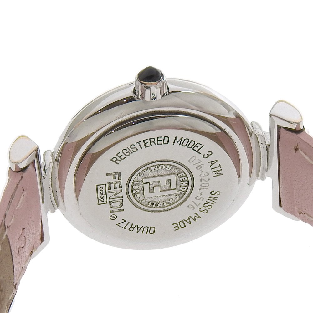 FENDI Watches 320L White shellDial Stainless Steel/leather Quartz