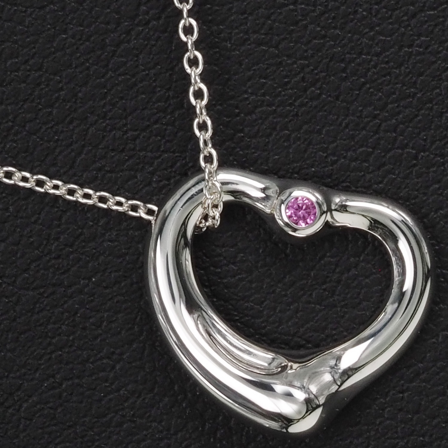 TIFFANY＆CO. 】オープンハートネックレス ピンクサファイア