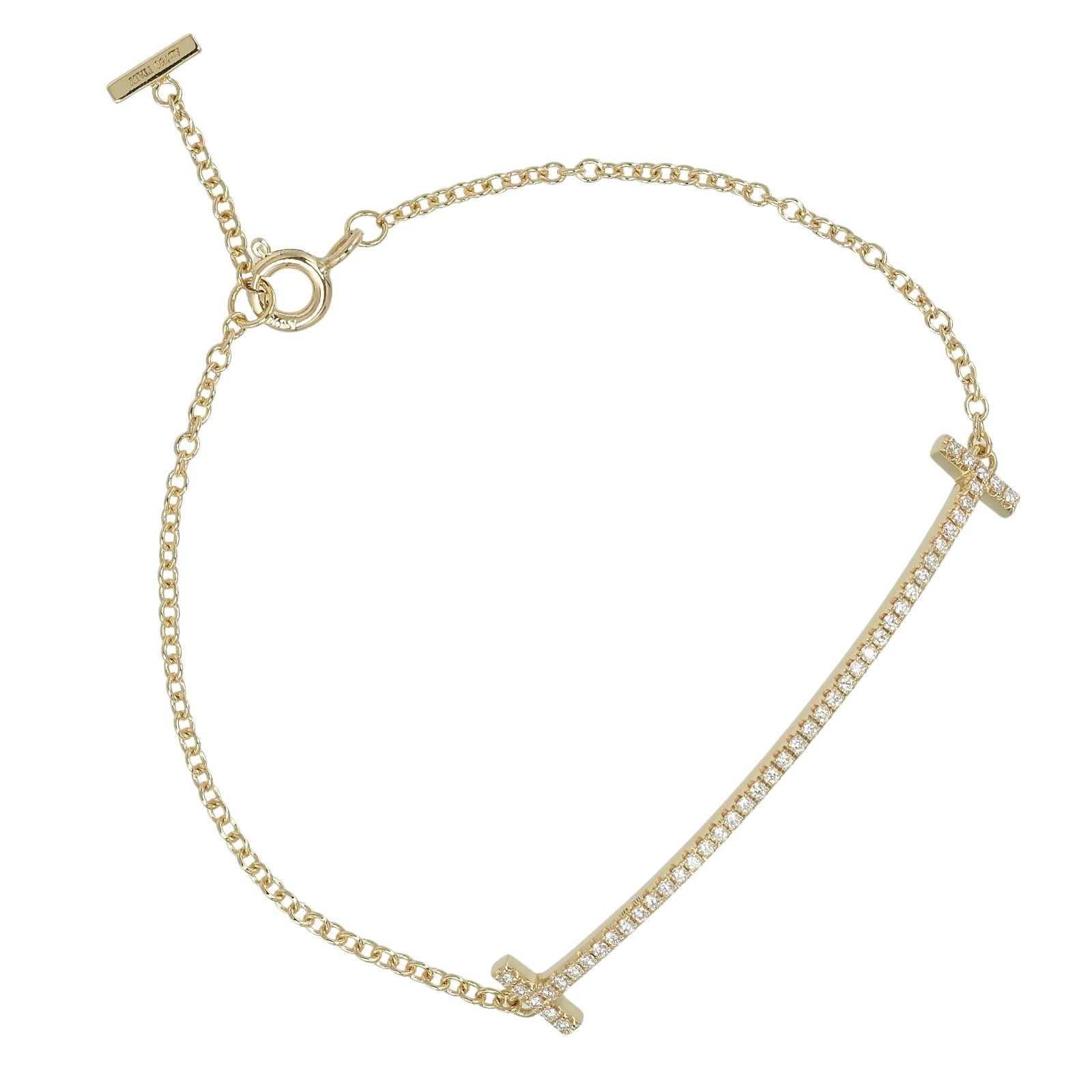 TIFFANY&Co. T smile small Bracelet Wrist Size～6.3