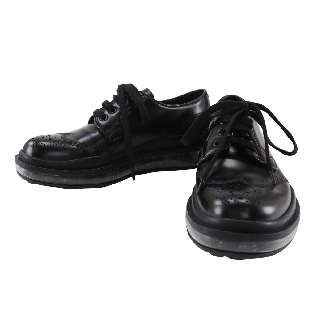 PRADA Wing tip sneakers 2EG299 Air sole black leather mens | eBay