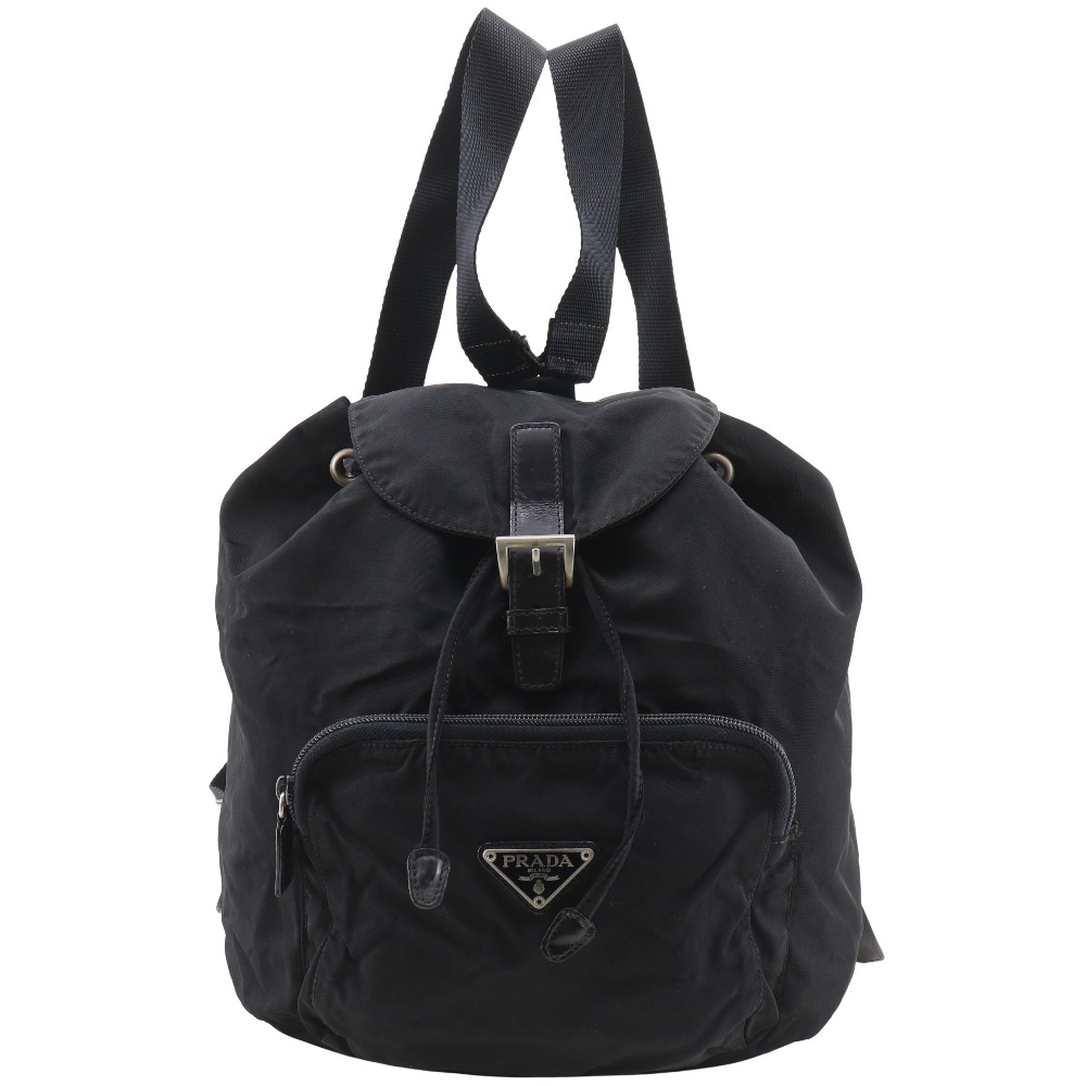 Prada Nylon Black Backpack Daypack Prada Backpack Daypack Re-Nylon Saffiano Leather Black Logo  main image 4