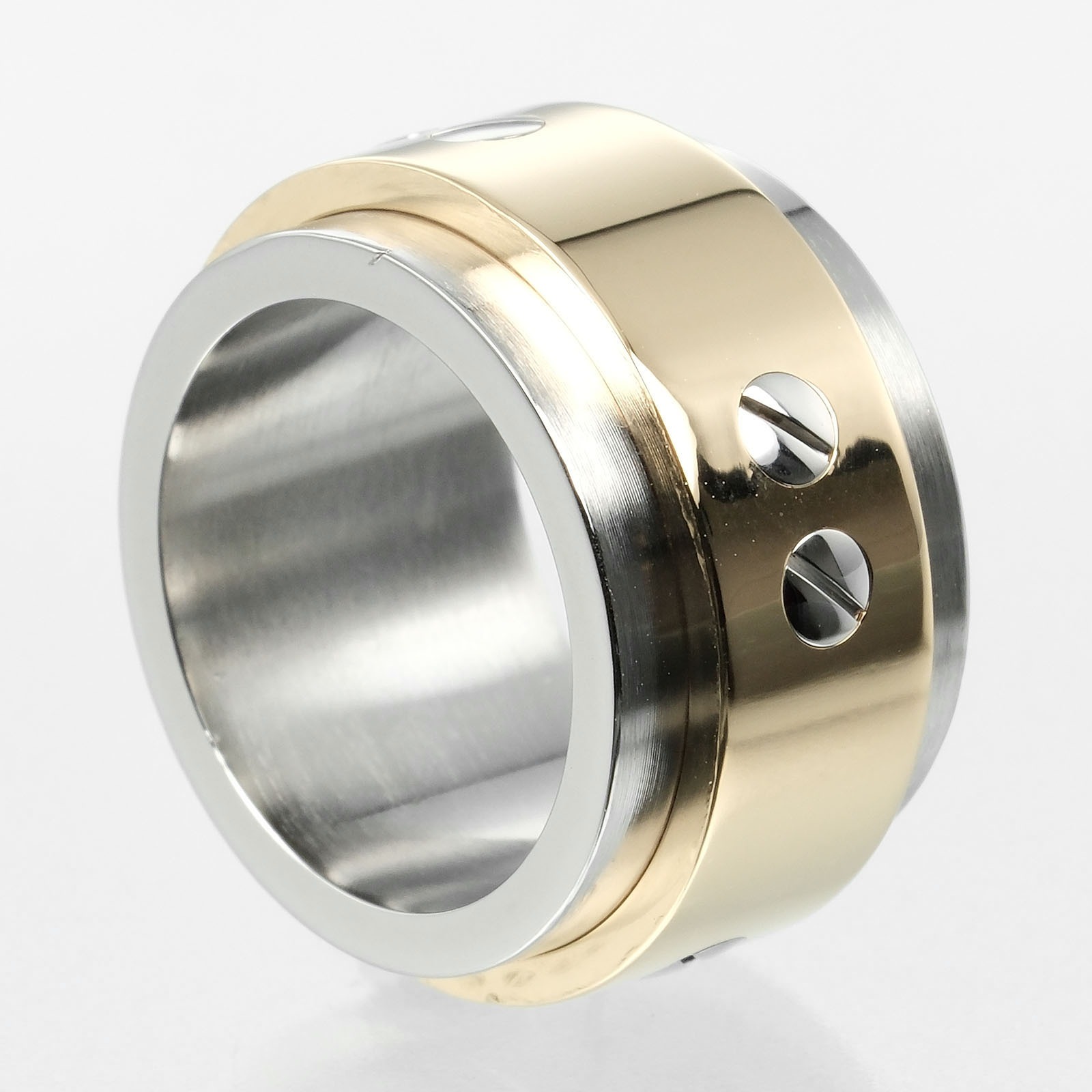 CARTIER Santos 100 Ring K18 yellow gold/Stainless Steel Size) 