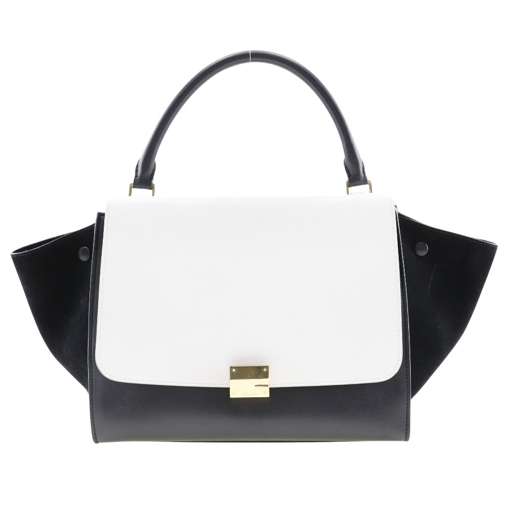 CELINE】セリーヌ トラペーズ ミディアム 1695430TA カーフ×スウェード 黒/白 レディース ハンドバッグ【中古】｜CELINE｜店舗買取｜バッグ＞ハンドバッグ｜USEDのアパレル通販サイト  - SMASELL（スマセル）