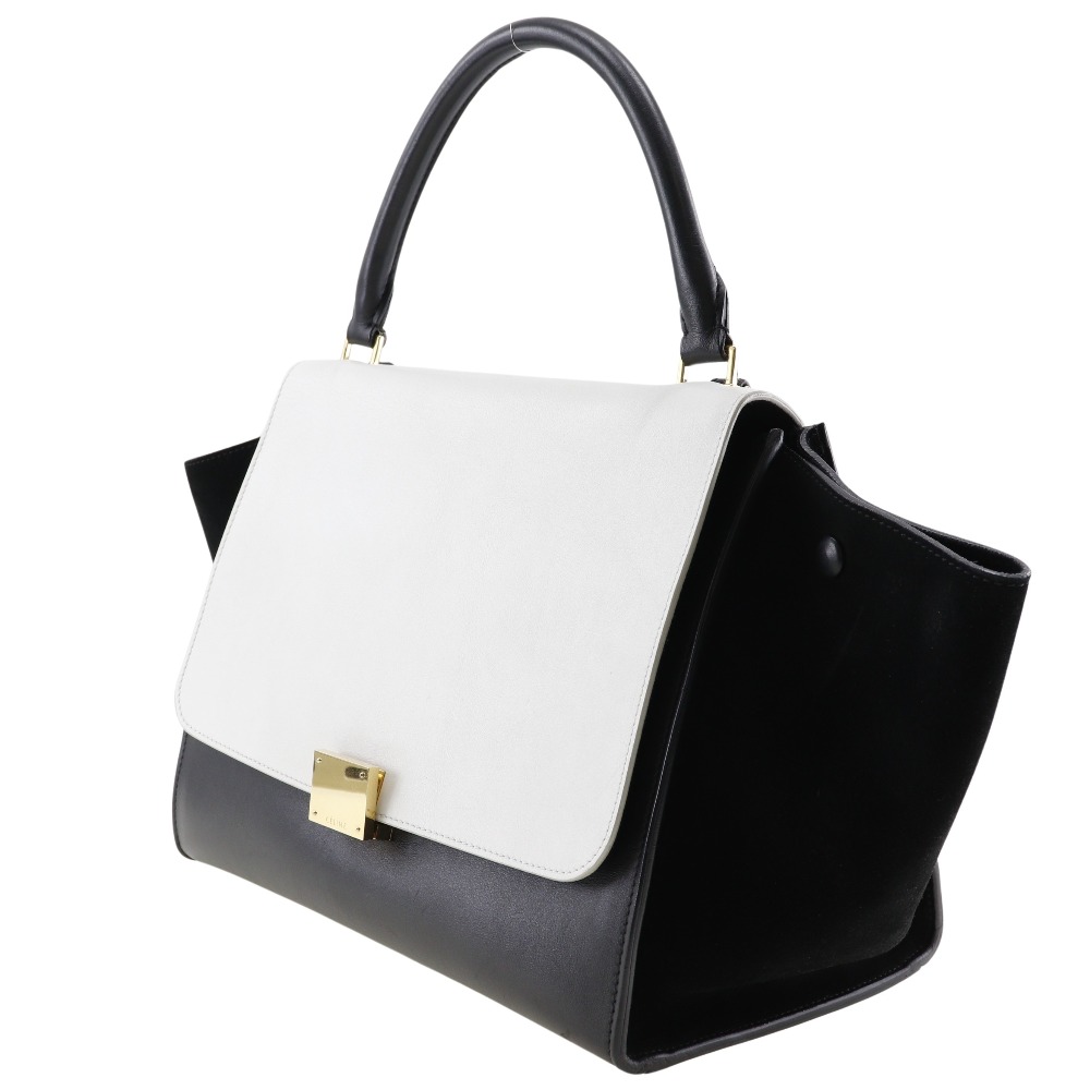 CELINE】セリーヌ トラペーズ ミディアム 1695430TA カーフ×スウェード 黒/白 レディース ハンドバッグ【中古】｜CELINE｜店舗買取｜バッグ＞ハンドバッグ｜USEDのアパレル通販サイト  - SMASELL（スマセル）