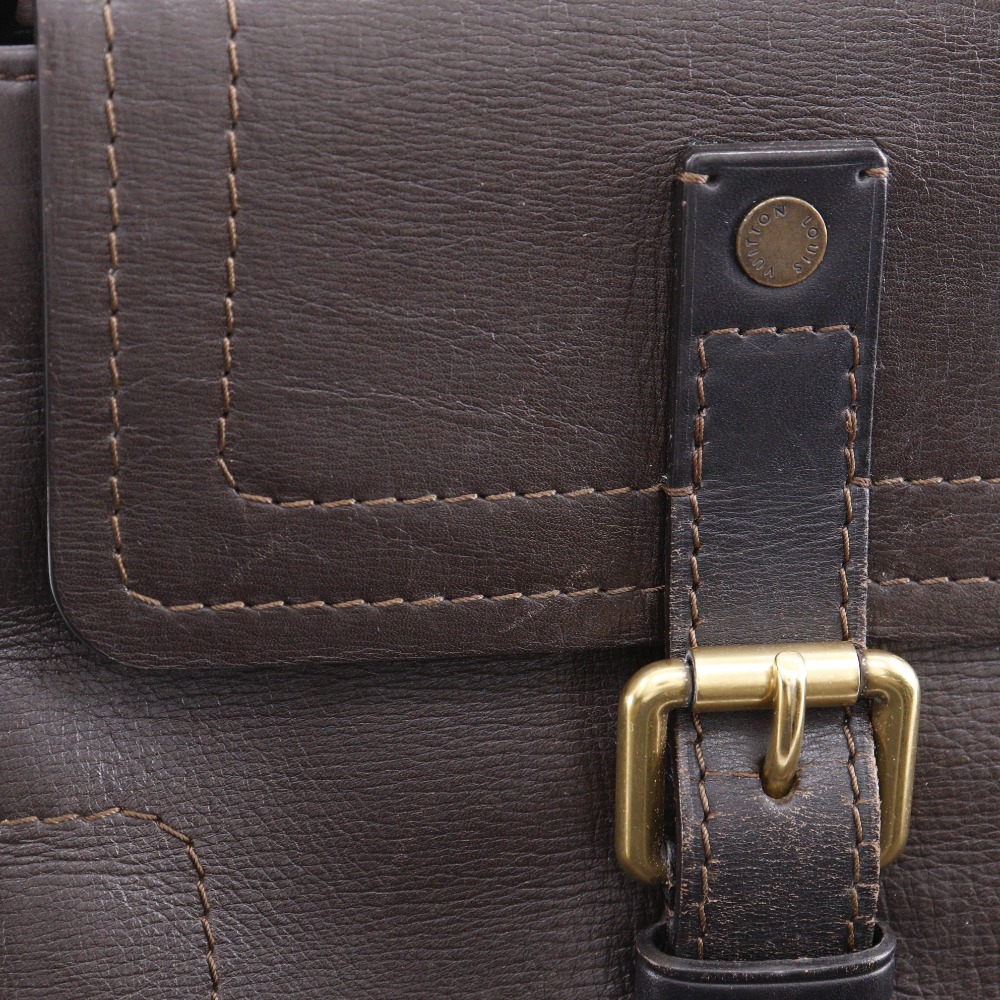 LOUIS VUITTON Yuma Shoulder Bag M92995 Utah Line Brown leather