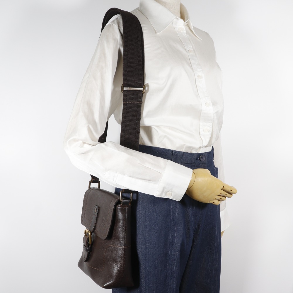 LOUIS VUITTON Yuma Shoulder Bag M92995 Utah Line Brown leather