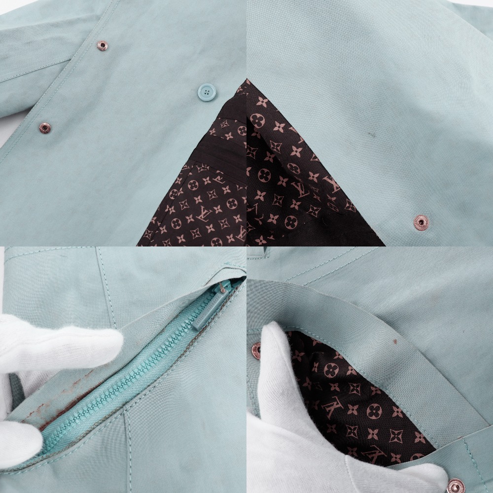 LOUIS VUITTON 水色トレンチコート LOUIS VUITTON trench coat light blue cotton Women | eBay