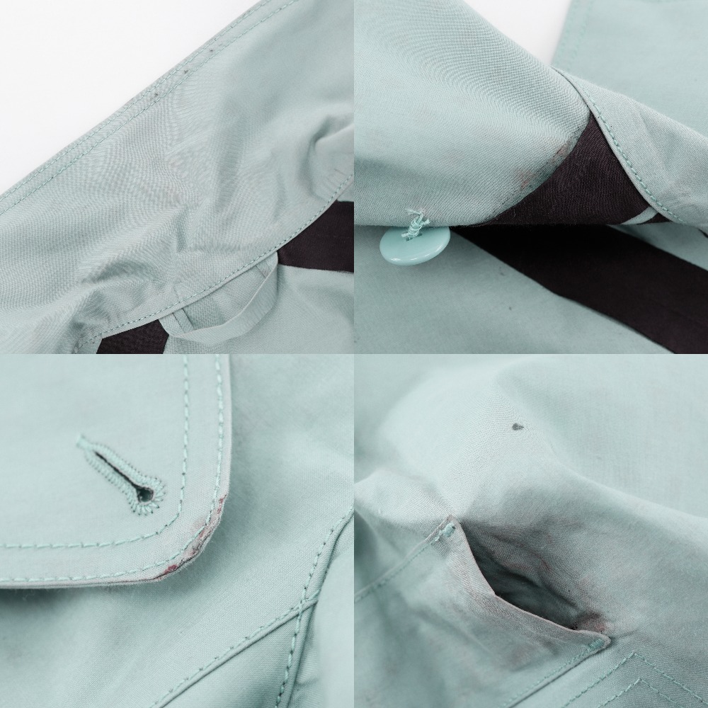 LOUIS VUITTON 水色トレンチコート LOUIS VUITTON trench coat light blue cotton Women | eBay