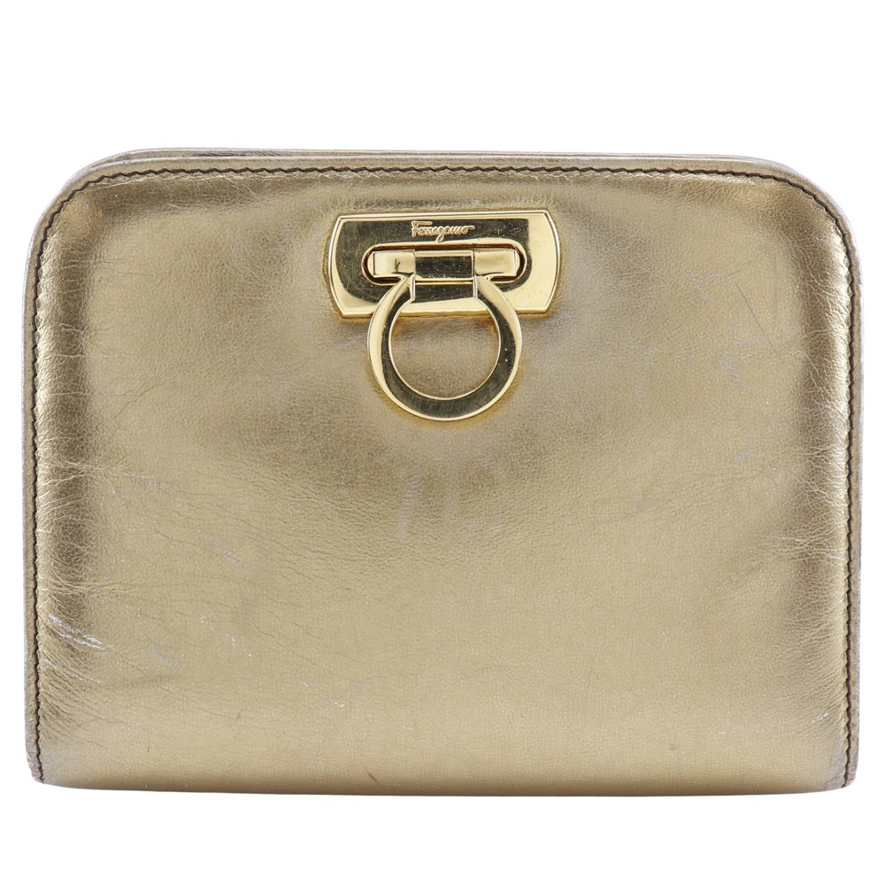 Salvatore Ferragamo ゴールドパーティーバッグ Salvatore Ferragamo ChainShoulder Shoulder Bag AQ214734 Gancini 2