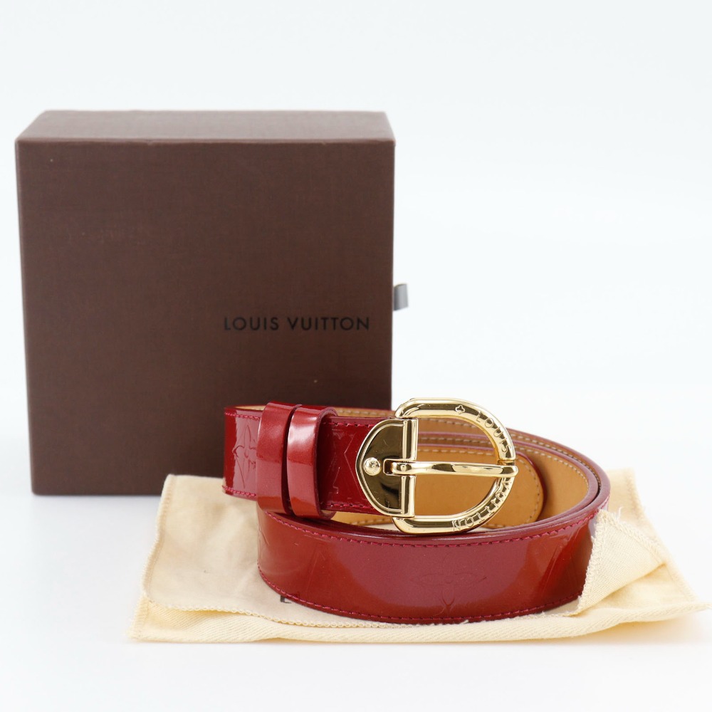 LOUIS VUITTON ceinture belt M6980 Pomdamul Red Monogram 