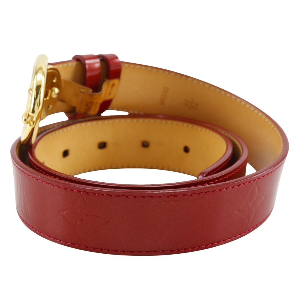 LOUIS VUITTON ceinture belt M6980 Pomdamul Red Monogram  display picture 3
