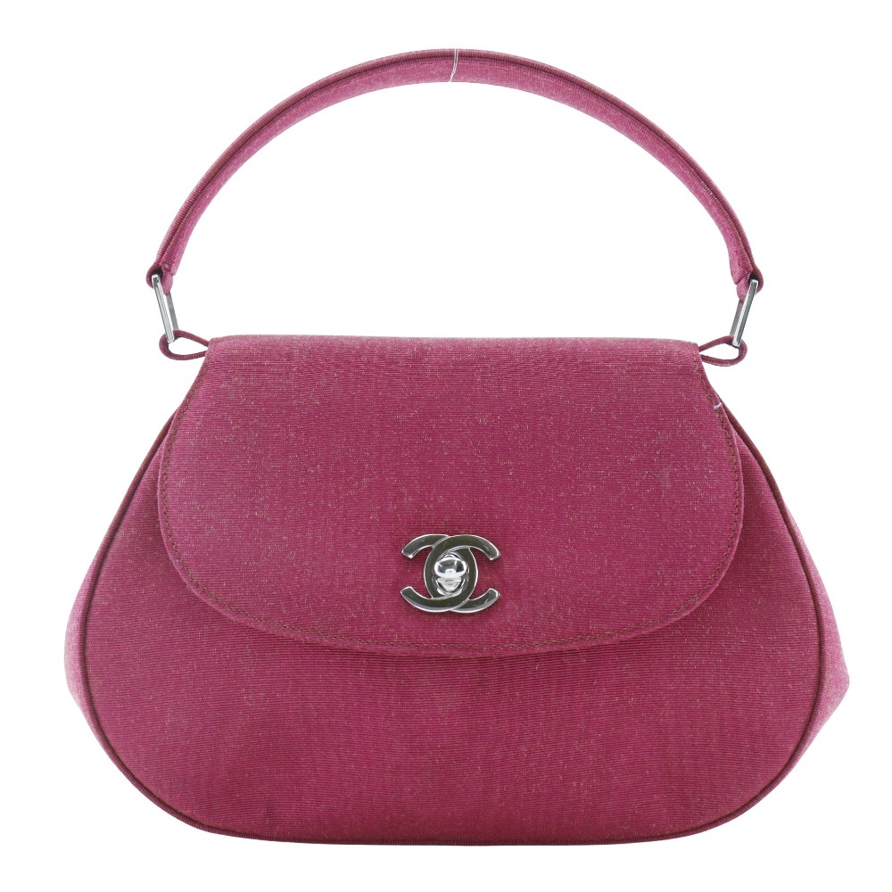 CHANEL シャネル ミニココハンドル パーティーバッグ コットン ピンク ハンドバッグ CHANEL Mini Coco Handle Handbag Party bag pink cotton/Moire Silk