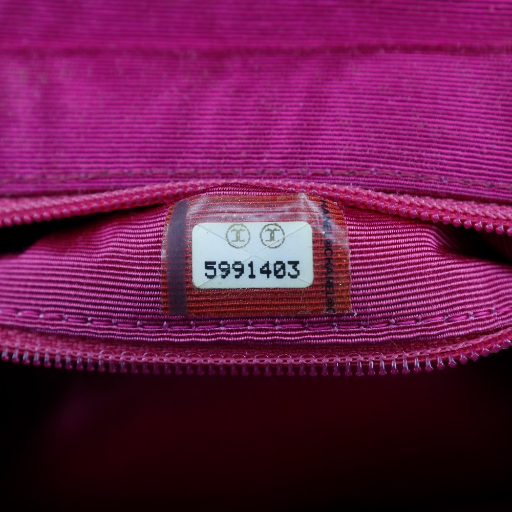 CHANEL Mini Coco Handle Handbag Party bag pink cotton/Moire Silk