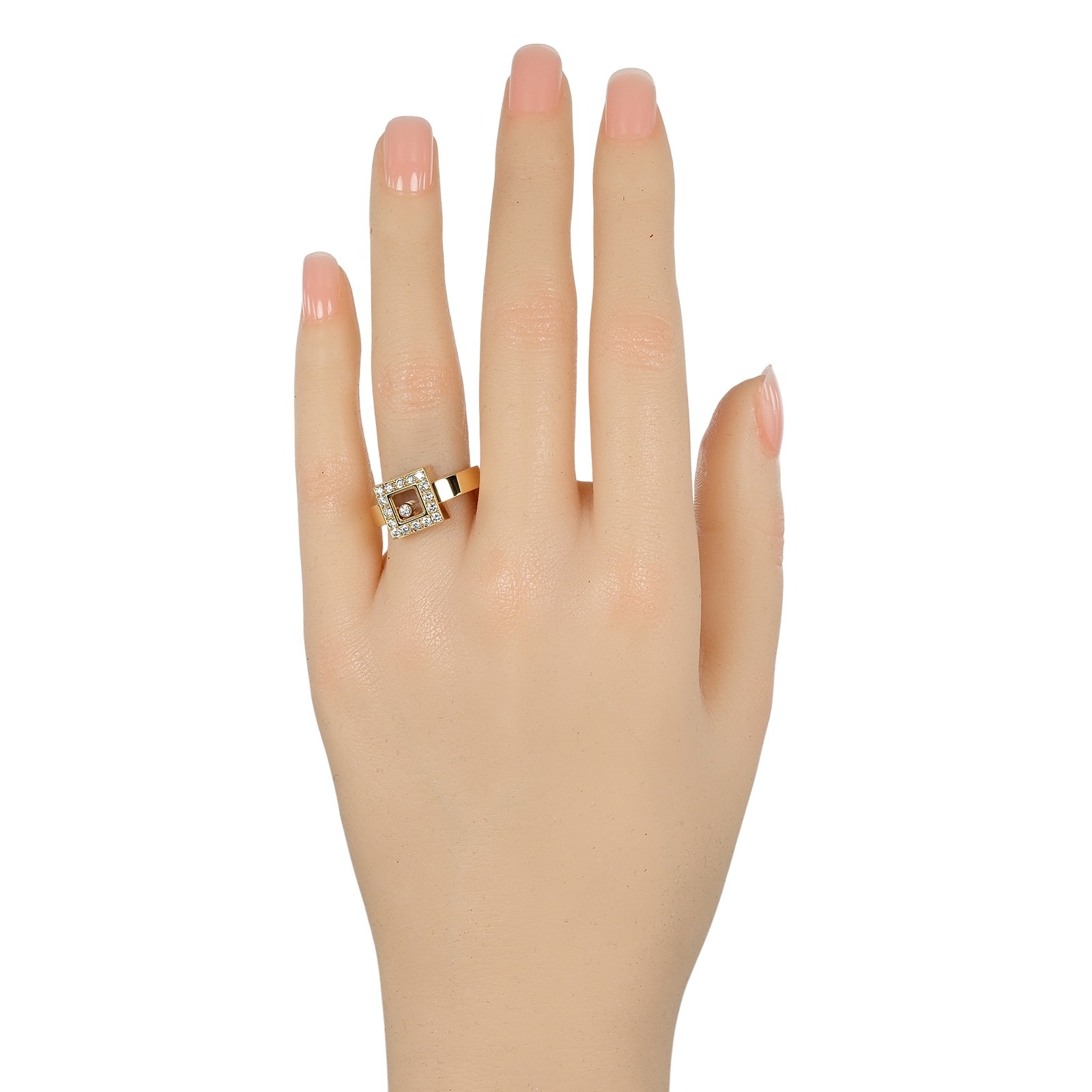 Chopard Happy diamond Ring K18 yellow gold/diamond #6.2(US Size