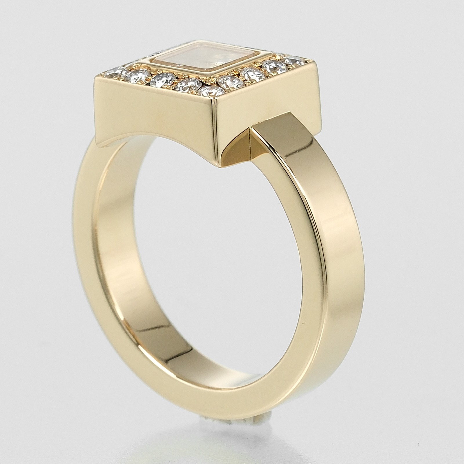 ✨Chopard ✨K18金ローズゴールドリング 14号 Chopard Happy diamond Ring K18 yellow gold/diamond #6.2(US Size