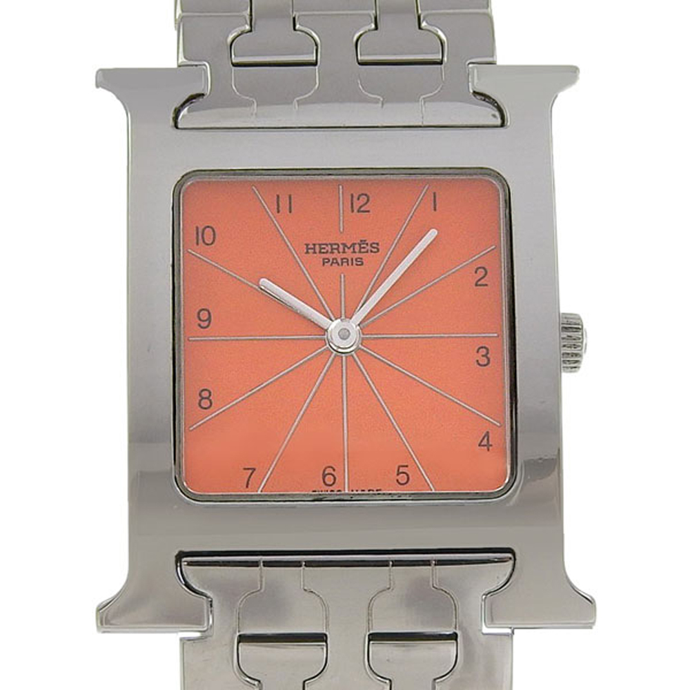 HERMES Heure H watch Watches HH1.510 OrangeDial Stainless Steel Quartz Hermès Hermes Heure H | REF. HH1.501 | Orange Dial | Gold  main image 2