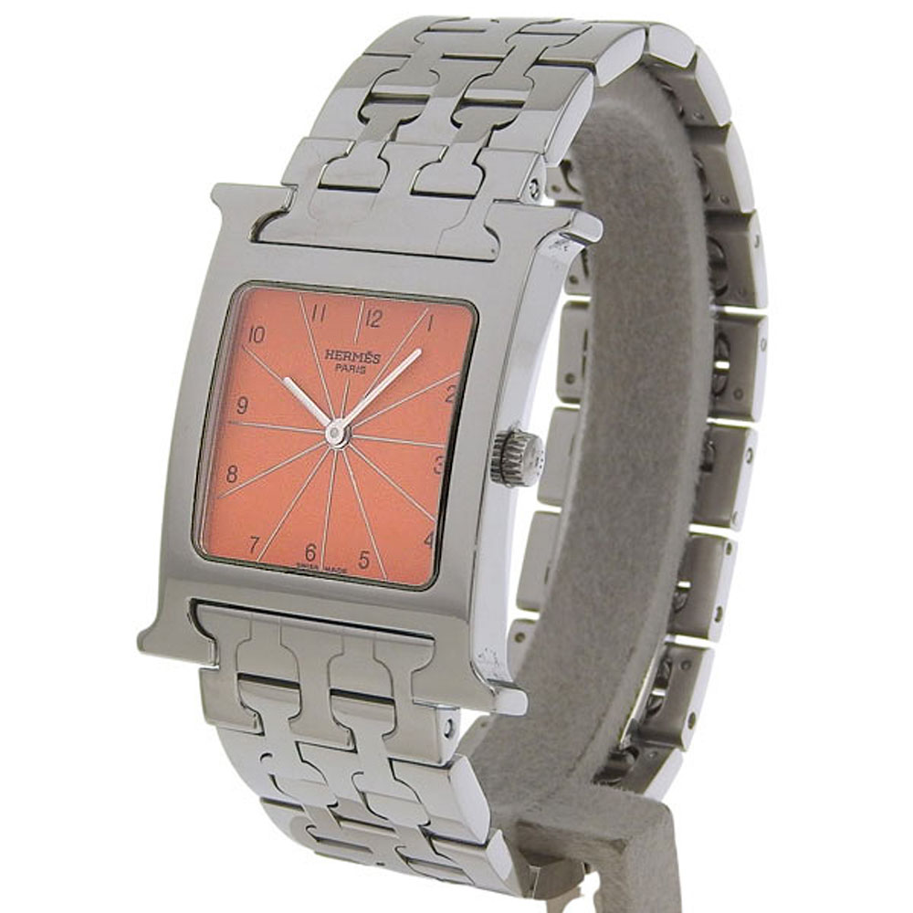 HERMES Heure H watch Watches HH1.510 OrangeDial Stainless Steel Quartz Hermès Hermes Heure H | REF. HH1.501 | Orange Dial | Gold  main image 4