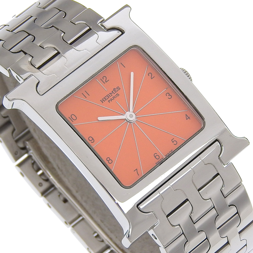 HERMES Heure H watch Watches HH1.510 OrangeDial Stainless Steel Quartz Hermès Hermes Heure H | REF. HH1.501 | Orange Dial | Gold  main image 3
