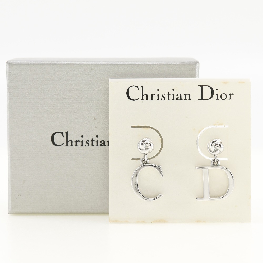 DIOR　Christian Dior　ディオール　CDピアス　SILVER DIOR | CD Icon ピアス シルバー & クリスタル