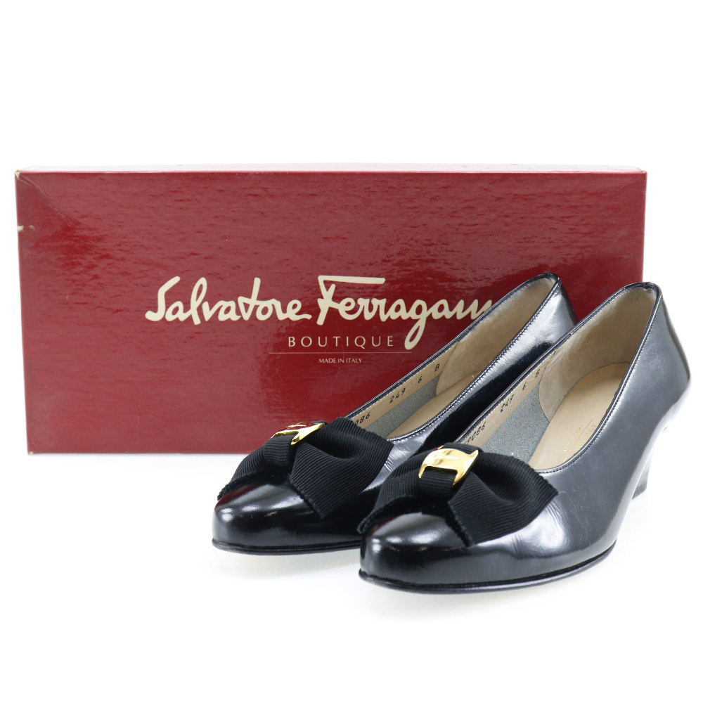 Salvatore Ferragamo】サルヴァトーレフェラガモ ヴァラリボン レザー