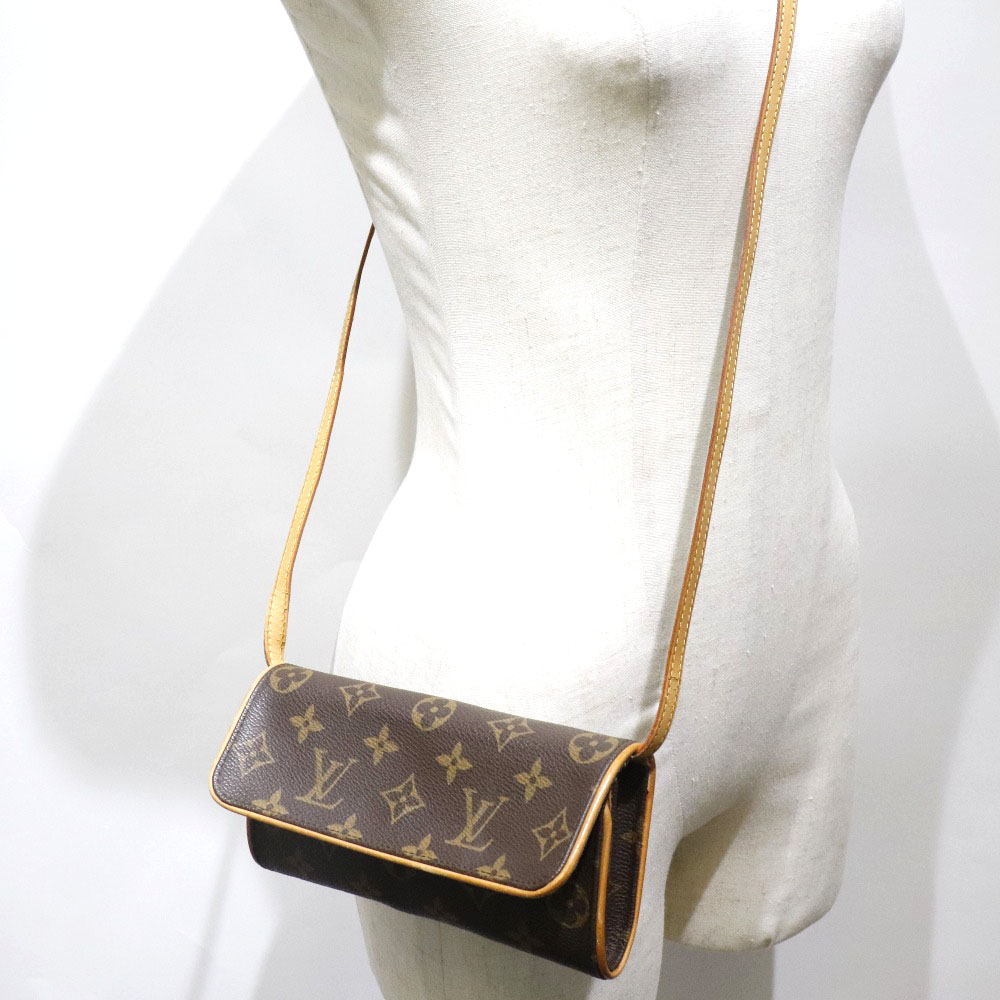 【LOUIS VUITTON】ルイ・ヴィトン ポシェット・ツインPM 2WAYクラッチ M51854 モノグラムキャンバス 茶 CA0051  レディース ショルダーバッグ【中古】