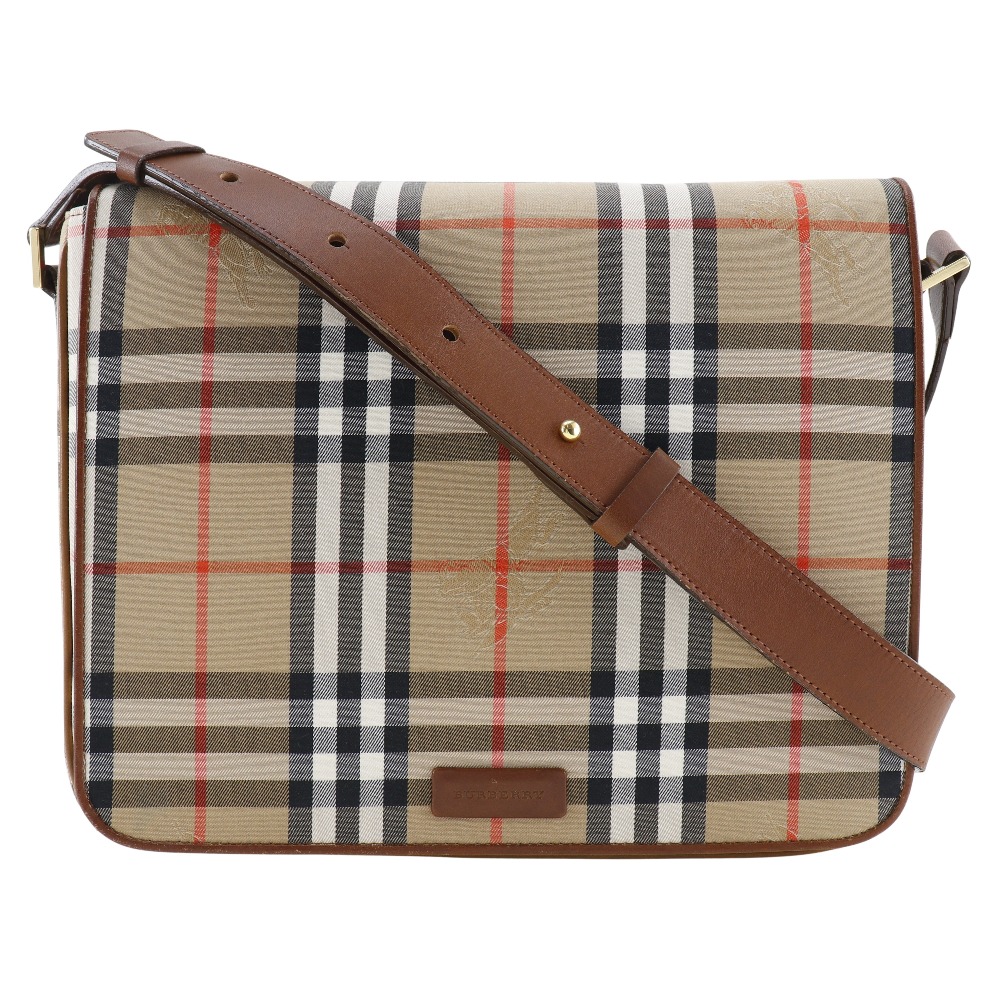 未使用級美品！BURBERRY バーバリー メッセンジャーバッグ ノバ
