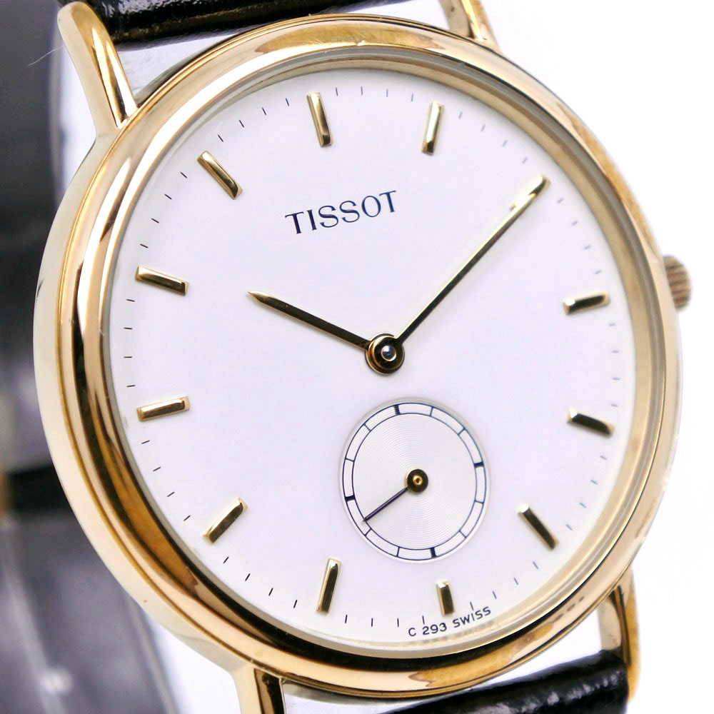 TISSOT】ティソ C293 ステンレススチール×レザー ゴールド クオーツ