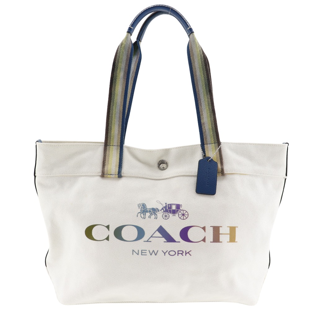 COACH】コーチ ロゴ 91170 コットン 白 ユニセックス トートバッグ【中古】｜COACH｜店舗買取｜バッグ＞トートバッグ｜USEDのアパレル通販サイト  - SMASELL（スマセル）