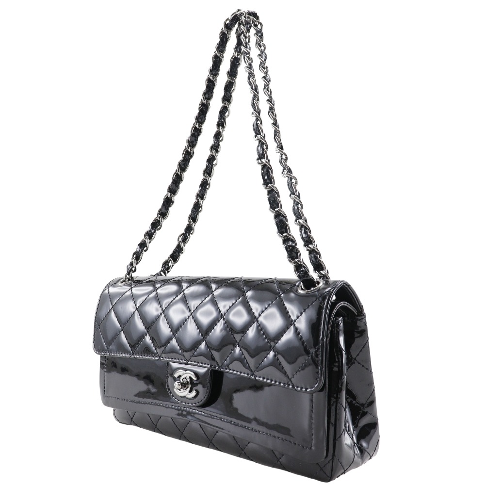 CHANEL】シャネル チェーンショルダー マトラッセ ダブルフラップ パテントレザー 黒 レディース ショルダーバッグ【中古】｜CHANEL ｜店舗買取｜バッグ＞ショルダーバッグ｜USEDのアパレル通販サイト - SMASELL（スマセル）