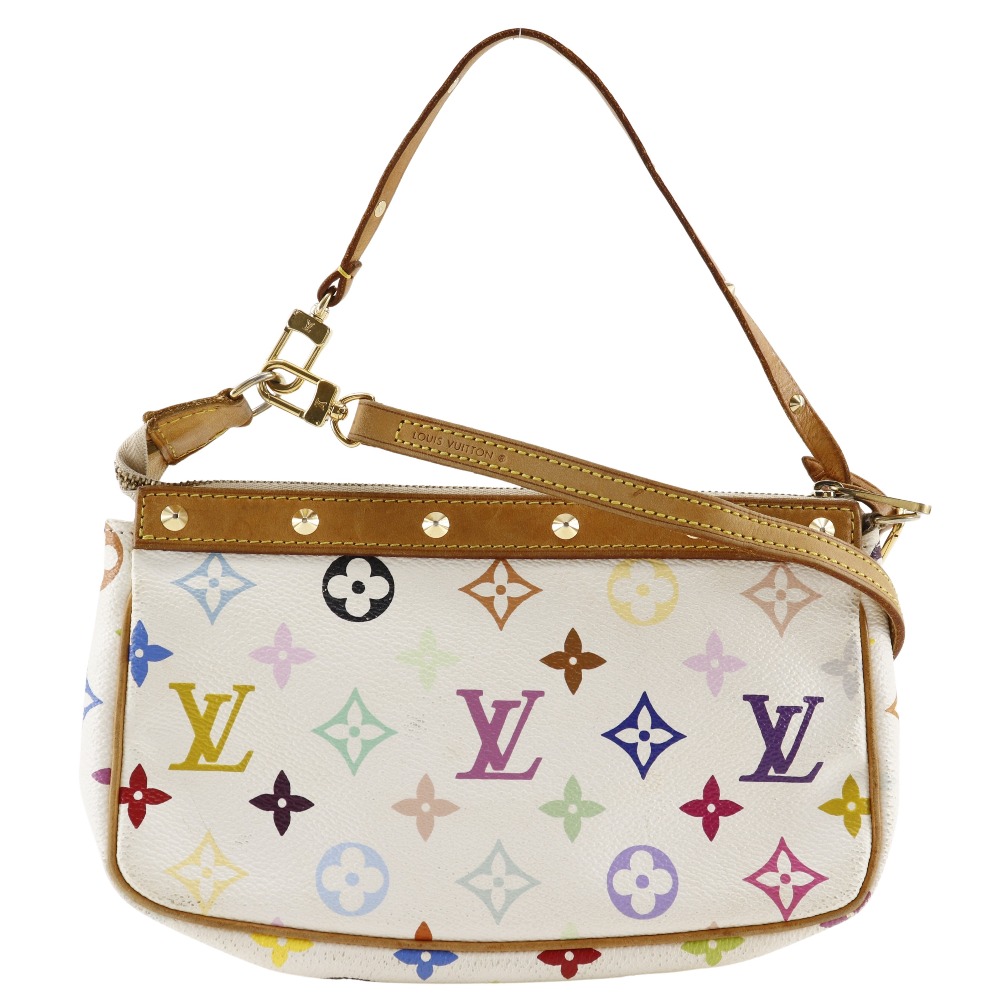 LOUIS VUITTON】ルイ・ヴィトン ポシェットアクセソワール アクセサリーポーチ M92649 モノグラムマルチカラー ブロン 白  SL0043 レディース ポーチ【中古】｜LOUIS VUITTON｜店舗買取｜財布/小物＞ポーチ｜USEDのアパレル通販サイト -  SMASELL（スマセル）