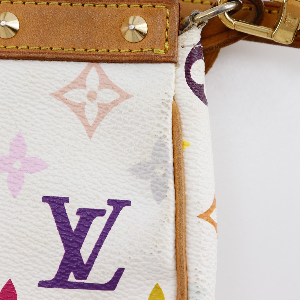 LOUIS VUITTON】ルイ・ヴィトン ポシェットアクセソワール アクセサリーポーチ M92649 モノグラムマルチカラー ブロン 白  SL0043 レディース ポーチ【中古】｜LOUIS VUITTON｜店舗買取｜財布/小物＞ポーチ｜USEDのアパレル通販サイト -  SMASELL（スマセル）