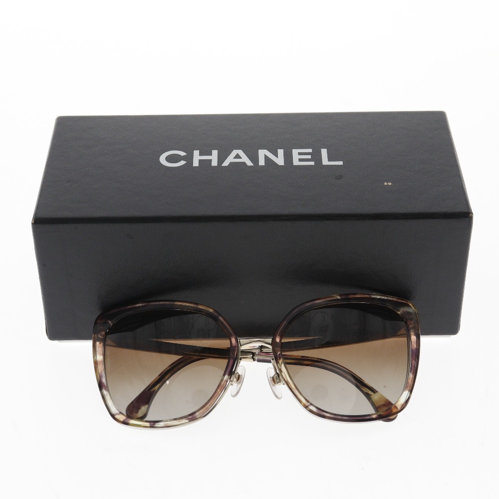 セリーヌ CHANEL Side logo sunglasses 4209 POLARIZED Lens Brown plastic