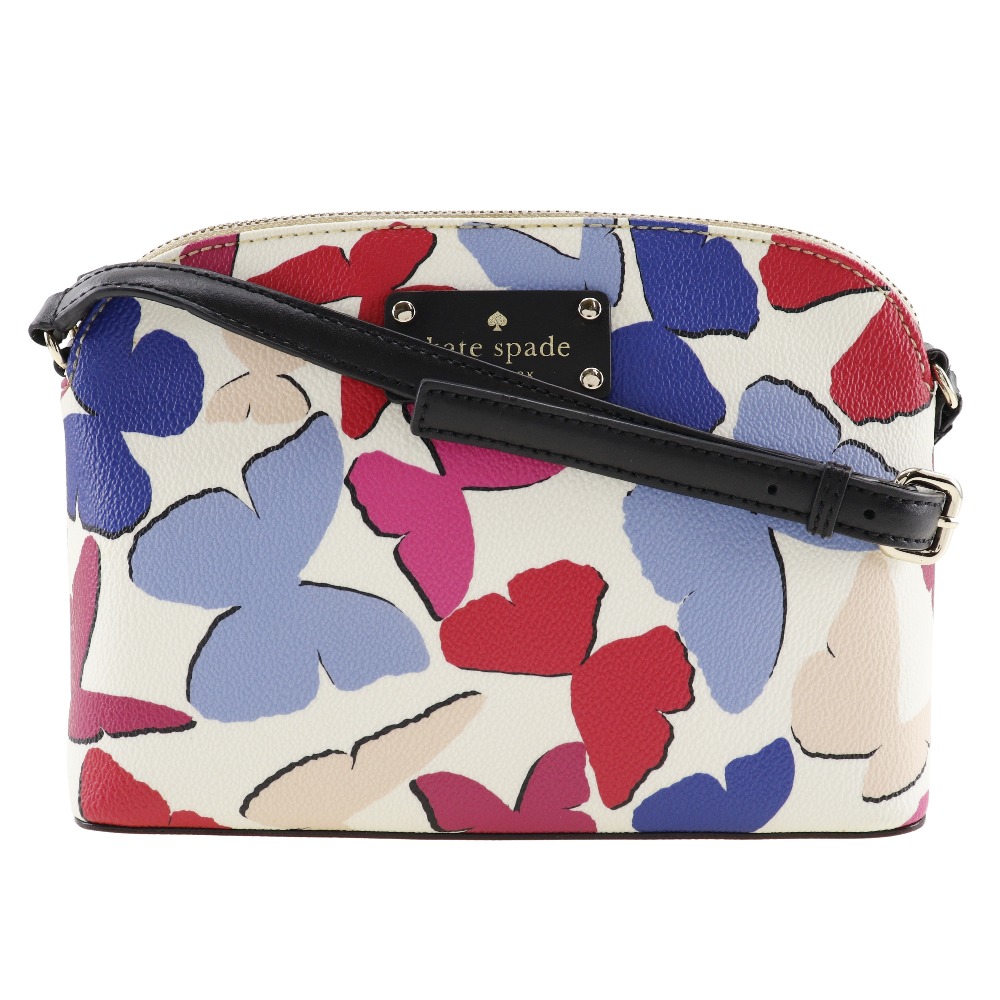 Kate Spade】ケイトスペード バタフライ PVC×レザー 白/マルチカラー レディース ショルダーバッグ【中古】｜Kate Spade ｜店舗買取｜バッグ＞ショルダーバッグ｜USEDのアパレル通販サイト - SMASELL（スマセル）