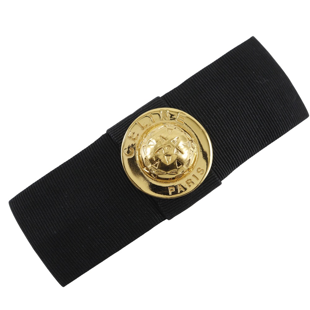 CELINE ♡ Vintage ♡ Valetta CELINE Old Celine Valletta Star vintage black cotton/Plated