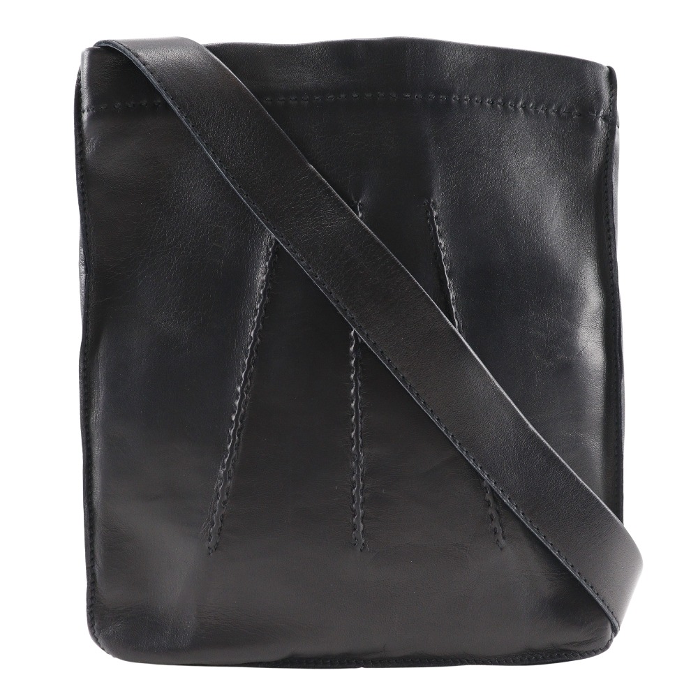 HERMES Toudu Shoulder Bag black Calfskin unisex