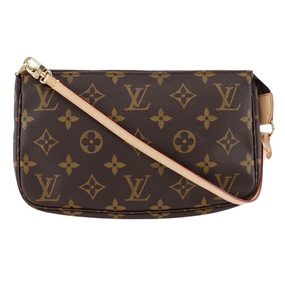 LOUIS VUITTON】ルイ・ヴィトン ポシェットアクセソワール ショルダーストラップ付 M51980 モノグラムキャンバス 茶 VI1918  レディース ポーチ【未使用】｜LOUIS VUITTON｜店舗買取｜財布/小物＞ポーチ｜USEDのアパレル通販サイト - SMASELL（スマセル）