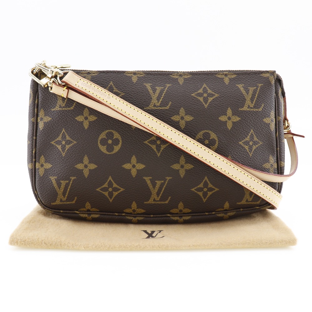 LOUIS VUITTON】ルイ・ヴィトン ポシェットアクセソワール ショルダーストラップ付 M51980 モノグラムキャンバス 茶 VI1918  レディース ポーチ【未使用】｜LOUIS VUITTON｜店舗買取｜財布/小物＞ポーチ｜USEDのアパレル通販サイト - SMASELL（スマセル）