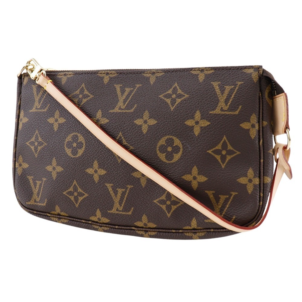 LOUIS VUITTON】ルイ・ヴィトン ポシェットアクセソワール ショルダーストラップ付 M51980 モノグラムキャンバス 茶 VI1918  レディース ポーチ【未使用】｜LOUIS VUITTON｜店舗買取｜財布/小物＞ポーチ｜USEDのアパレル通販サイト - SMASELL（スマセル）