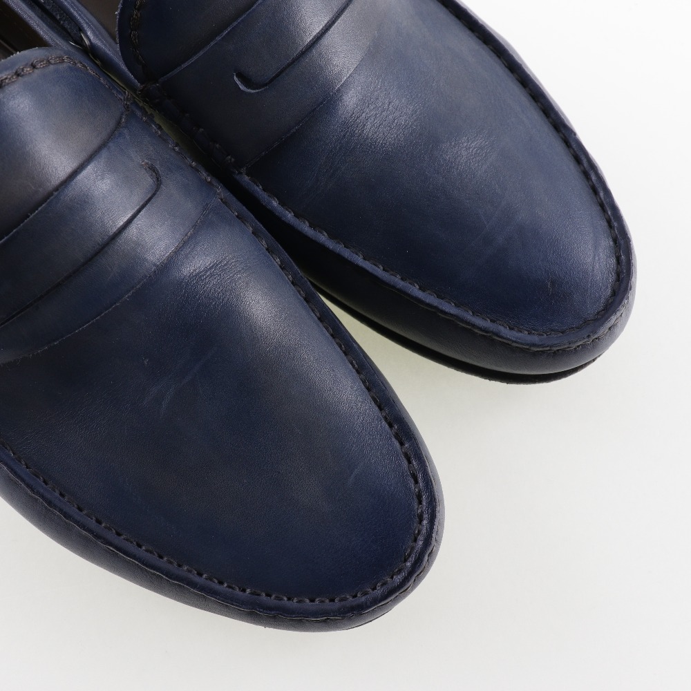 Berluti】ベルルッティ ドライビングシューズ レザー 青 メンズ ...